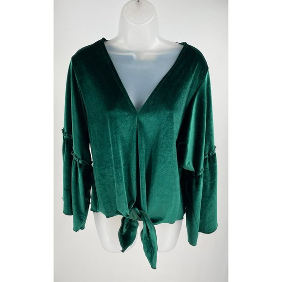 Anthropologie Lavender Field Velvet BOHO Top Size Medium - Picture 2 of 7